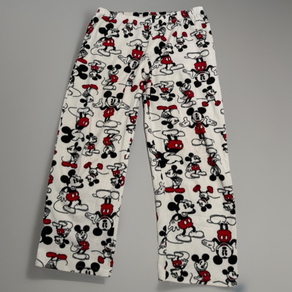 Disney Mickey Mouse AOP Fleece Pajama Pants, Women's Medium